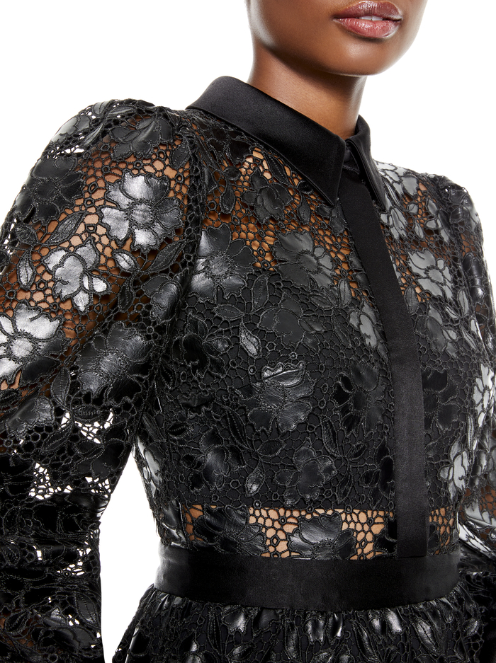 ANAYA LACE MIDI DRESS - BLACK image 4 - Alice And Olivia