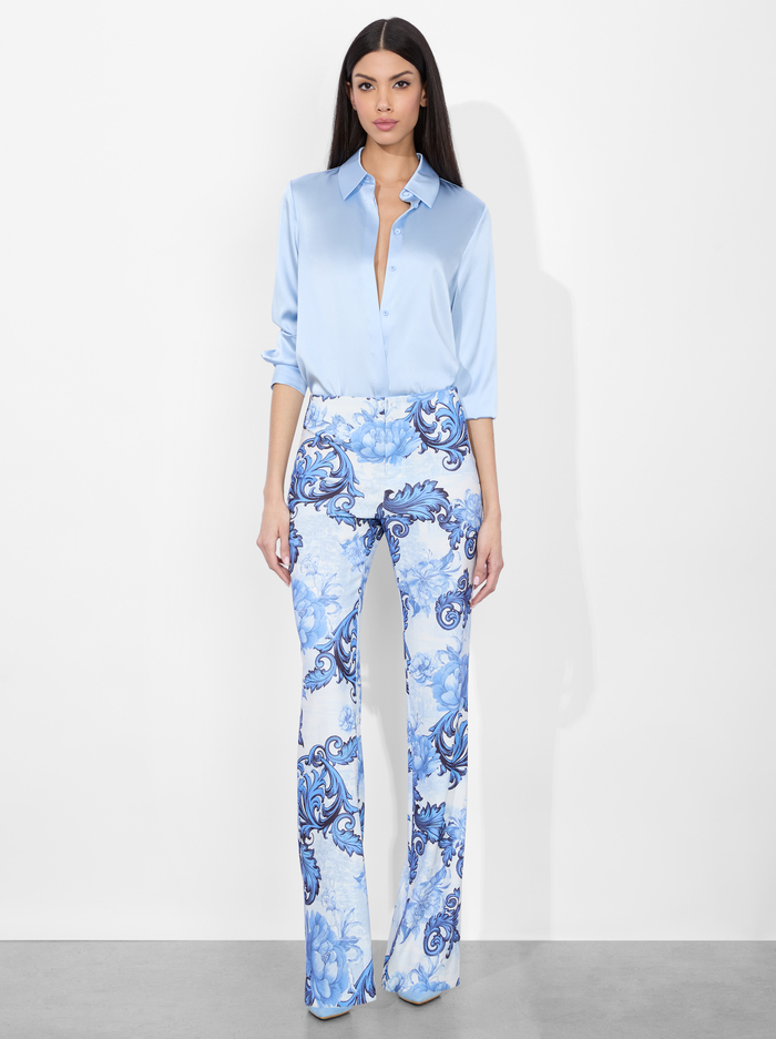 WILLA SILK BLOUSE - MINERAL BLUE image 4 - Alice And Olivia