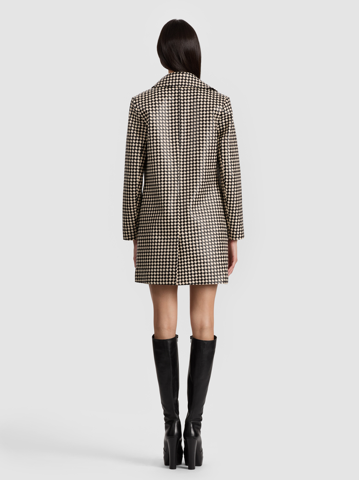 LOGAN VEGAN COAT - BLACK/BISCOTTI image 2 - Alice And Olivia