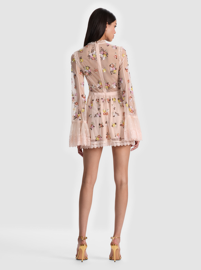 ALLEGRA EMBELLISHED LACE MINI DRESS - PALE PINK image 2 - ALICE + OLIVIA