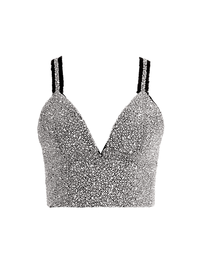 CARLI EMBELLISHED BRA TOP - BLACK/CRYSTAL image 5 - Alice And Olivia