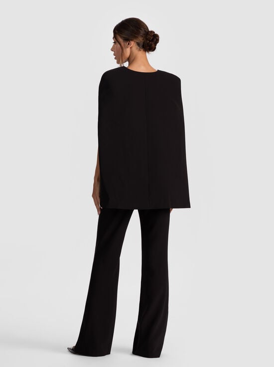 BLACK-NOVA CAPE JUMPSUIT