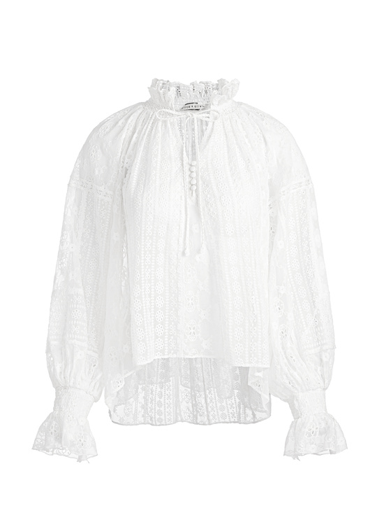 OFF WHITE-NORAH EYELET BLOUSE