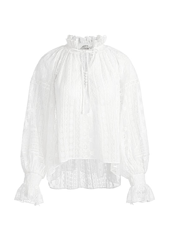 OFF WHITE-NORAH EYELET BLOUSE