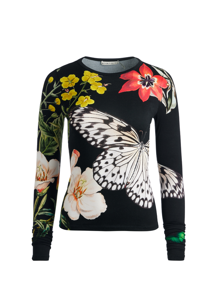 DELAINA LONG SLEEVE TOP - ESSENTIAL FLORAL image 5 - Alice And Olivia