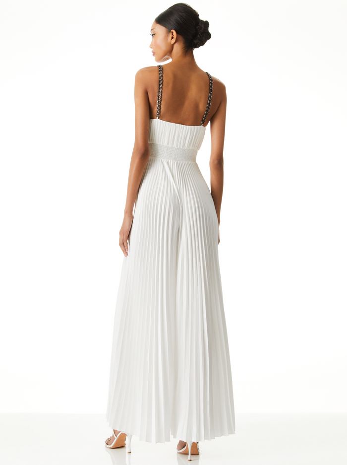 GLORIA CHAIN STRAP JUMPSUIT - OFF WHITE image 1 - Alice And Olivia