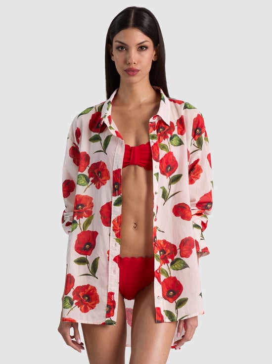 SUMMER POPPY-A+O X CONIGLIO PALM BEACH BUTTON DOWN