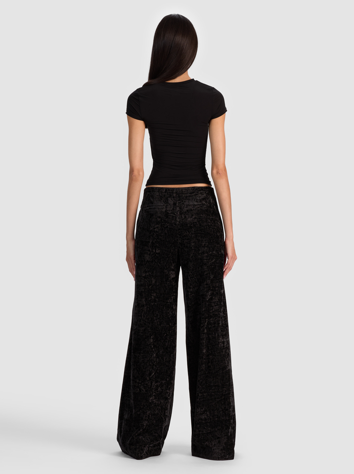 CONOR CLEAN WAIST TROUSER - BLACK image 2 - Alice And Olivia