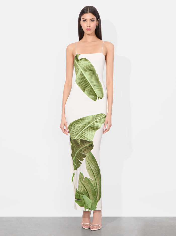 FIFI MAXI DRESS - JUNGLE PALM OFF WHITE image 4 - Alice And Olivia