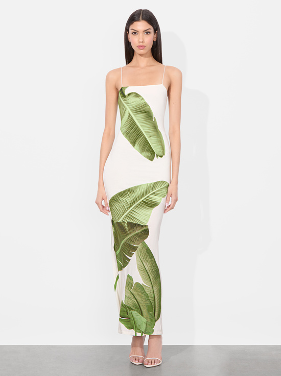 JUNGLE PALM OFF WHITE-FIFI MAXI DRESS