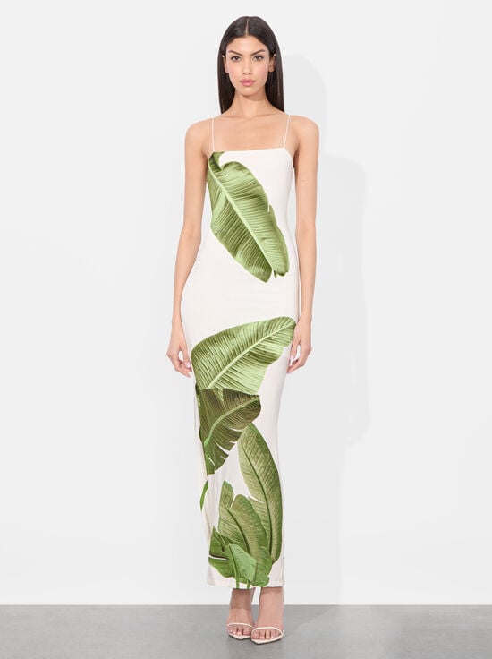 JUNGLE PALM OFF WHITE-FIFI MAXI DRESS