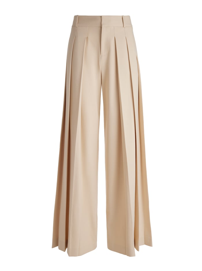 SIMON LINEN TROUSER - SOLID OATMEAL image 5 - Alice And Olivia
