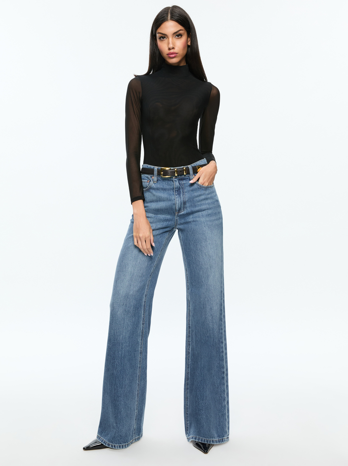 CLARINDA TURTLENECK BODYSUIT - BLACK image 1 - Alice And Olivia