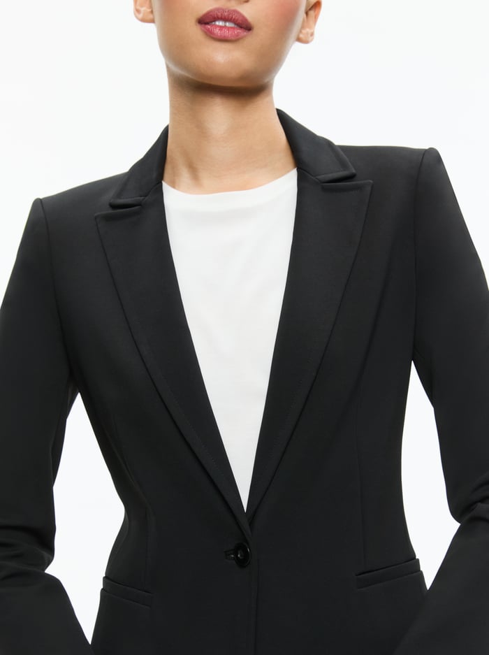 BREANN FITTED BLAZER - BLACK image 1 - Alice And Olivia