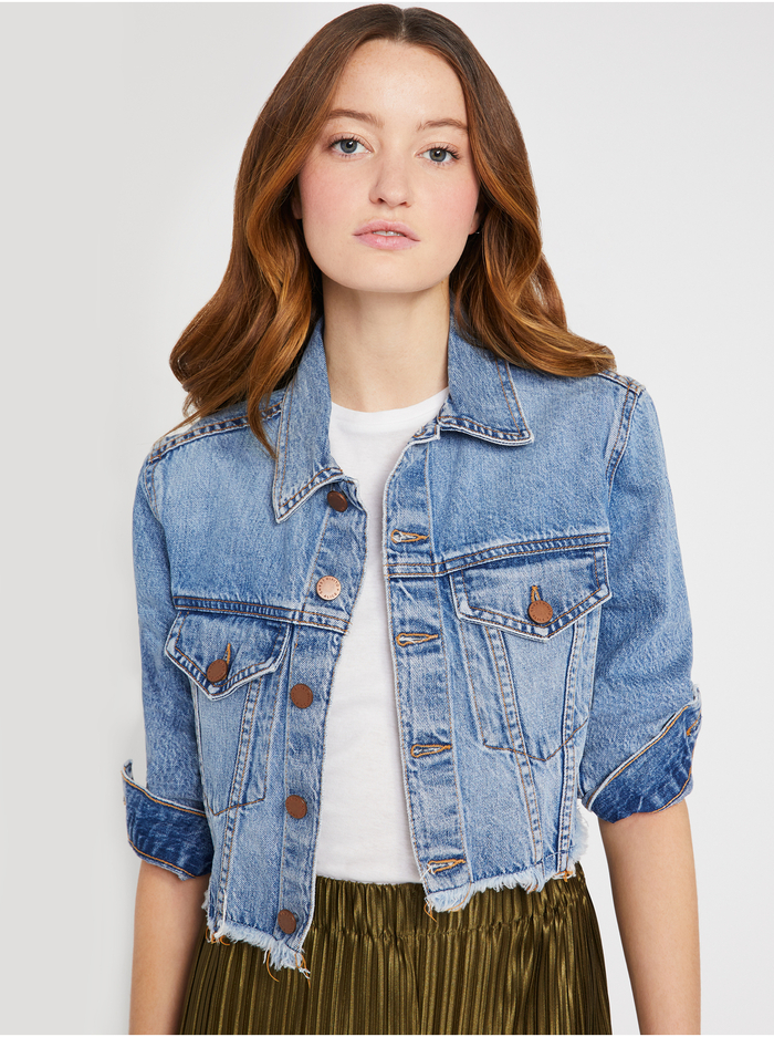 KENDALL CROPPED BOXY JACKET - GOLDEN CHILD image 1 - Alice And Olivia