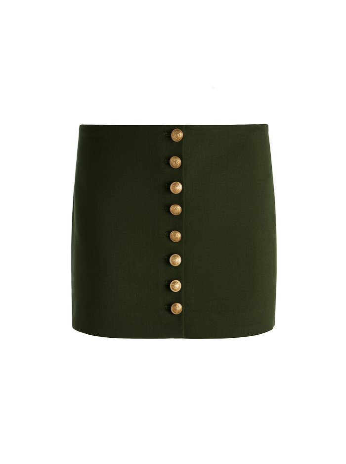 RUBI MINI SKIRT - DARK OLIVE image 5 - Alice And Olivia