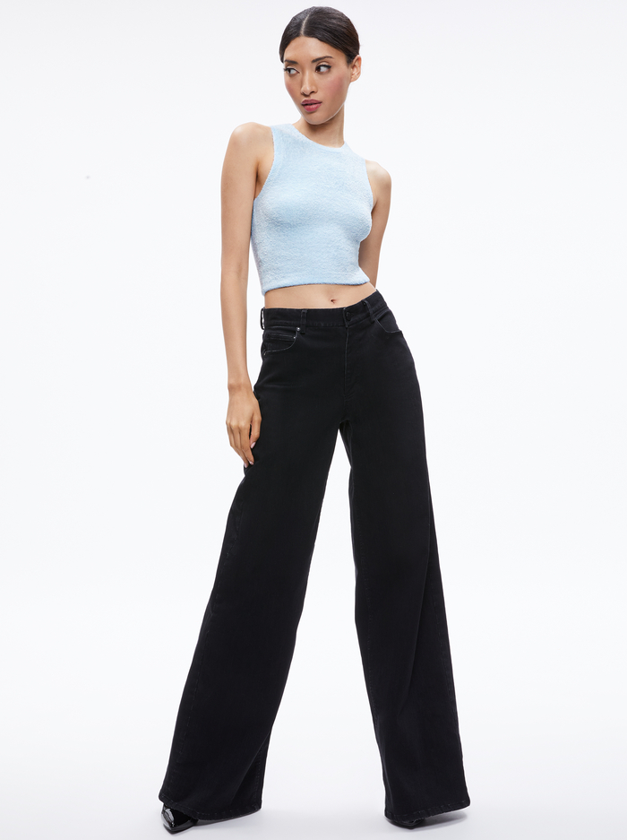 AMITY SLEEVELESS CROPPED TANK - LIGHT ICE image 2 - Alice And Olivia