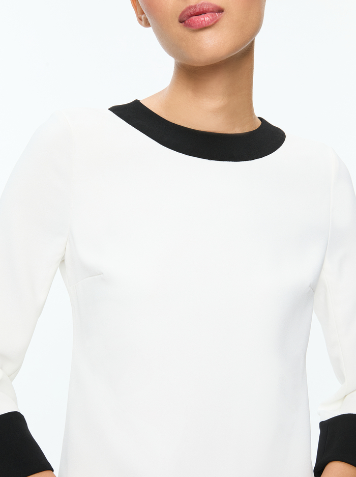 ELEONORA MINI DRESS - OFF WHITE/BLACK image 1 - Alice And Olivia