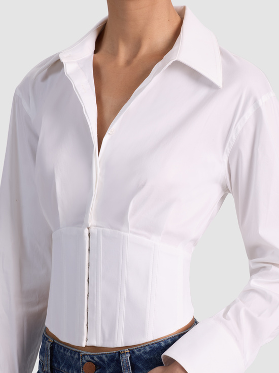 OFF WHITE-EDIE CORSET BUTTON DOWN