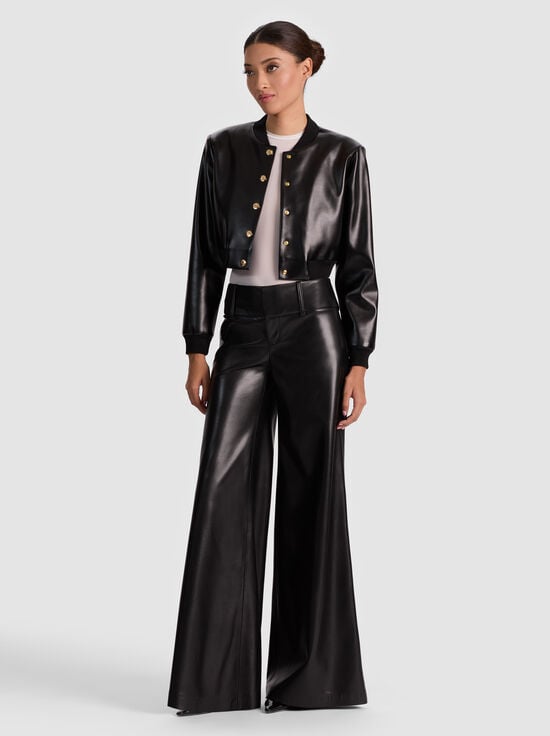 BLACK-BARTON VEGAN BOMBER JACKET