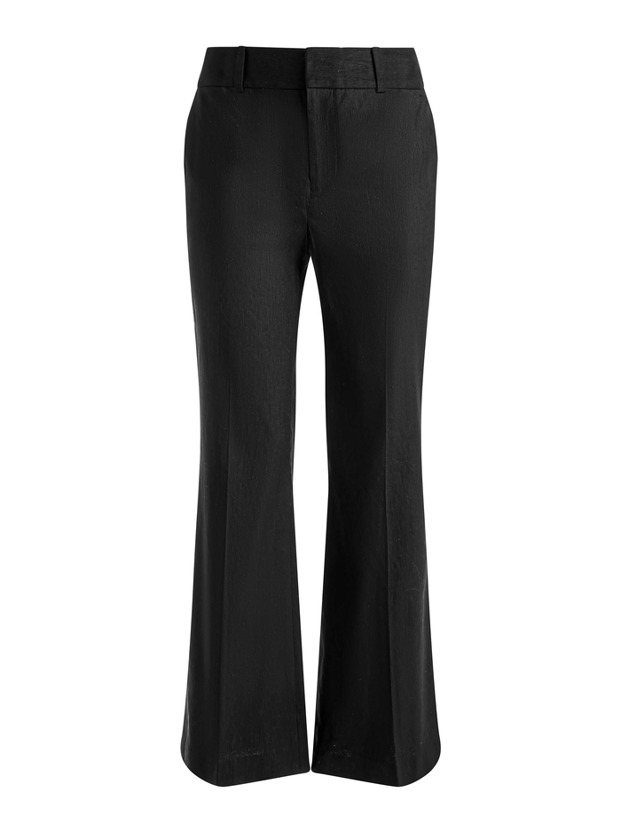 QUINN LINEN KICK FLARE PANT - BLACK image 5 - Alice And Olivia