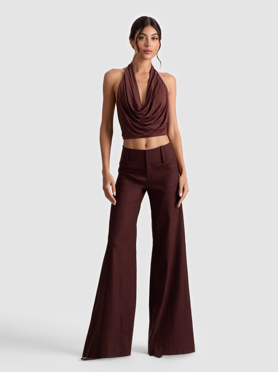 MOCHA-AYANNA HALTER TOP