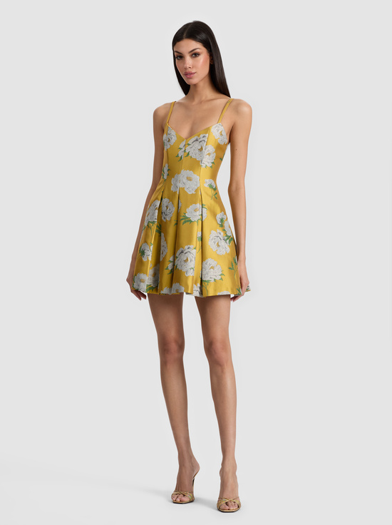 FLORAL CAFE GOLDEN HOUR-ISABELLE MINI DRESS
