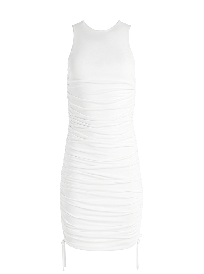KATHERINA RUCHED FITTED DRESS - OFF WHITE image 5 - Alice And Olivia