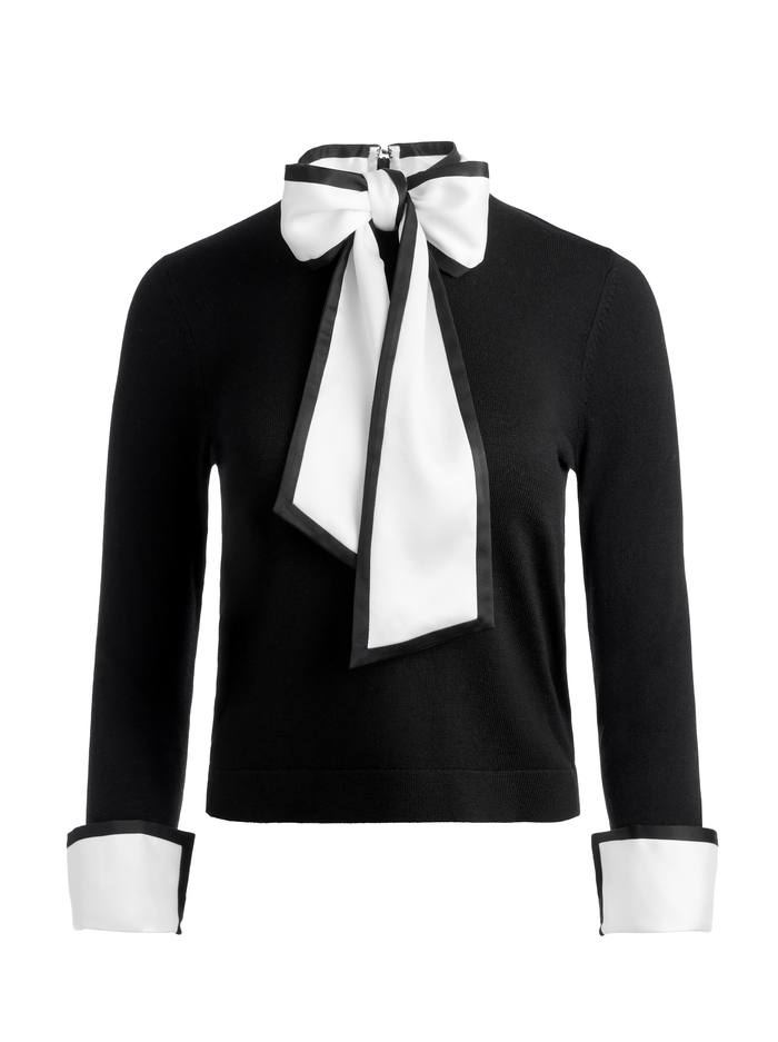 JUSTINA PULLOVER - BLACK COMBO image 5 - Alice And Olivia