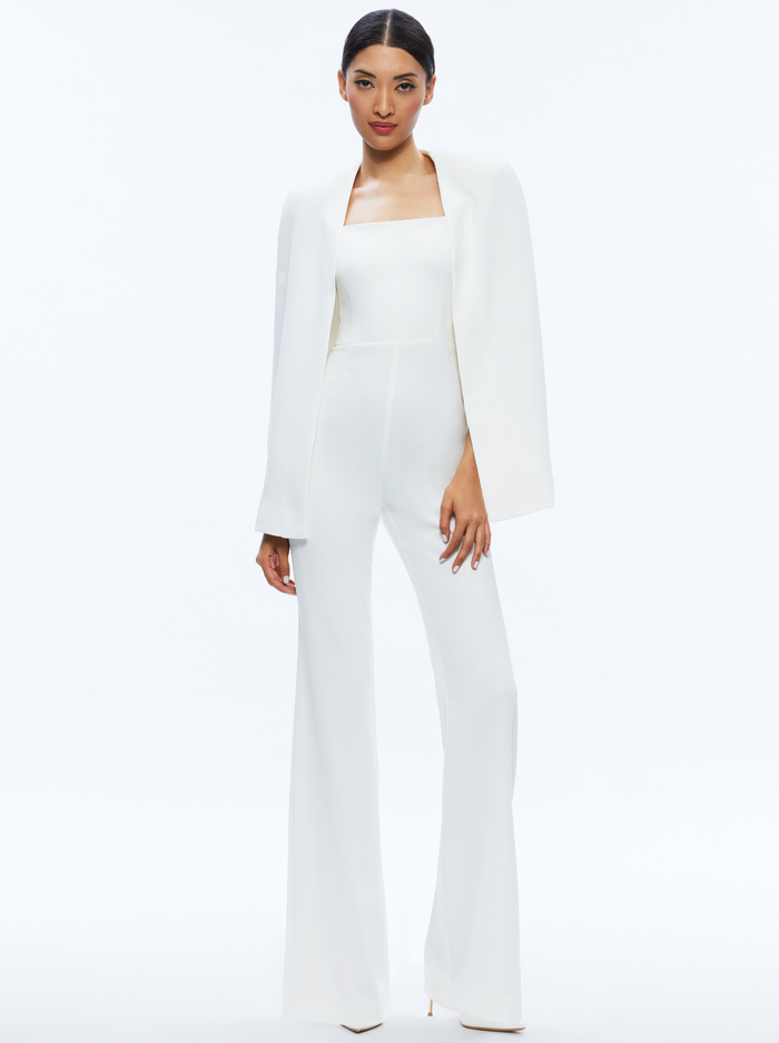 NOVA CAPE JUMPSUIT - ECRU image 5 - Alice And Olivia