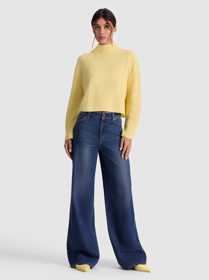 NANCE RIBBED TURTLENECK - BUTTER image 1 - ALICE + OLIVIA