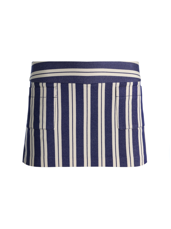ACE MINI SKORT - METRO STRIPE TWILIGHT BLUE image 5 - ALICE + OLIVIA