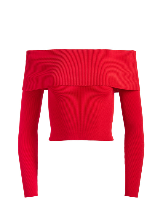 BRIGHT RUBY-DOLAN PULLOVER