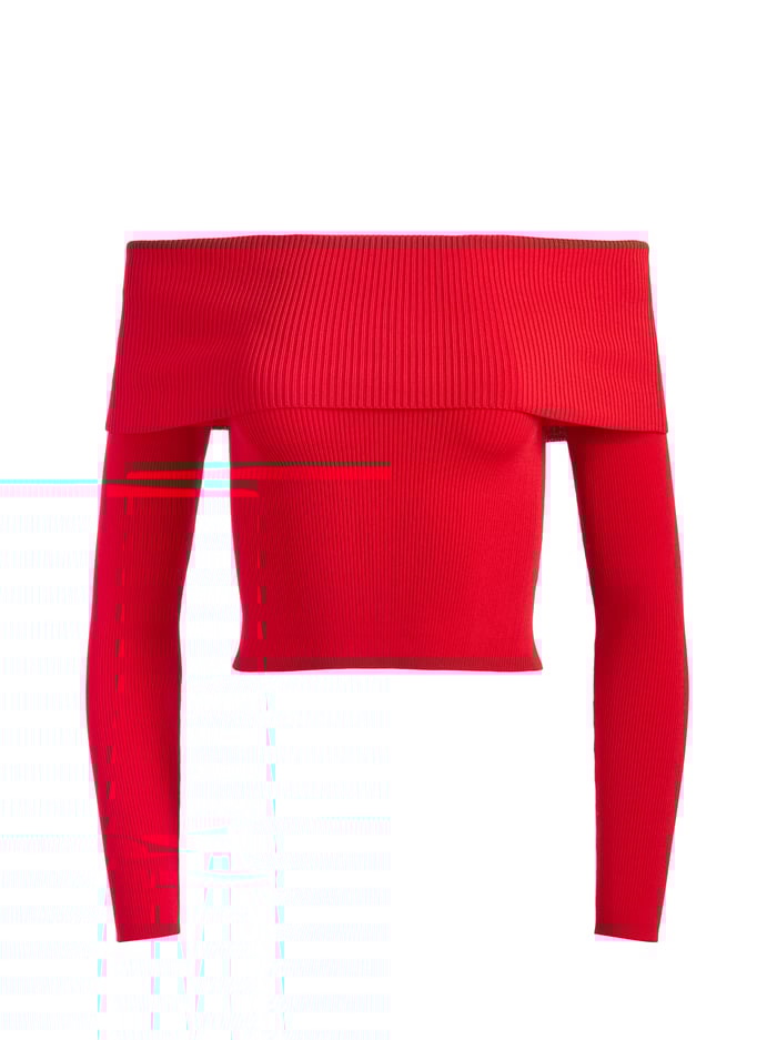 DOLAN PULLOVER - BRIGHT RUBY image 5 - Alice And Olivia