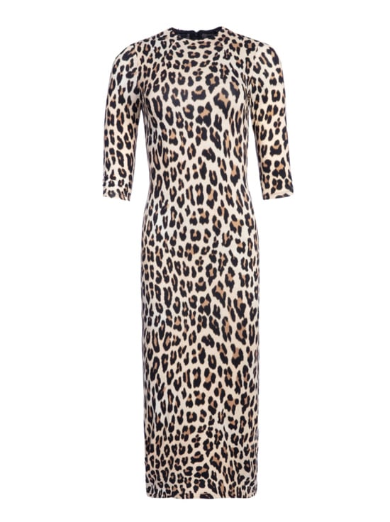 TEXTURED LEOPARD-DELORA MIDI DRESS