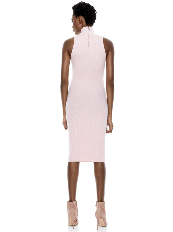 BROOKLYNNE TURTLENECK MIDI DRESS - BLUSH image 1 - Alice And Olivia