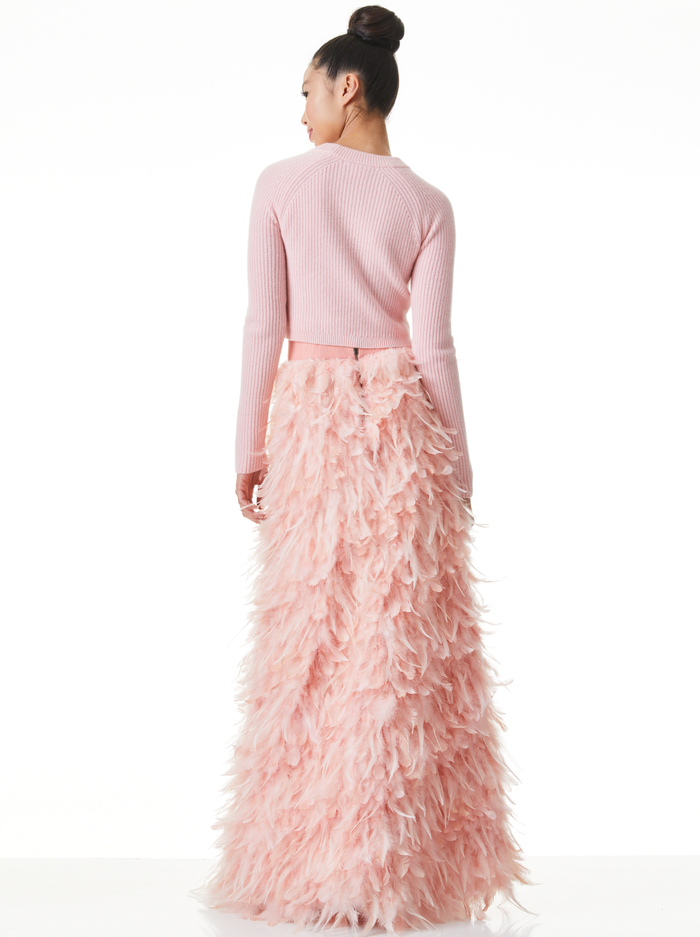 URSULA FEATHER BALL GOWN SKIRT - PINK image 1 - Alice And Olivia