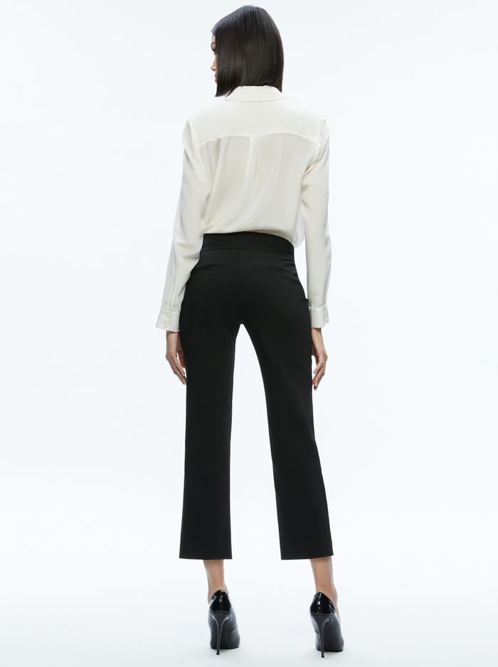 STACEY LOW RISE KICK FLARE PANT - BLACK image 1 - Alice And Olivia