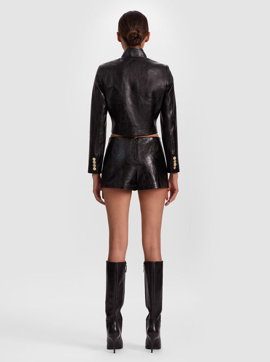 BLACK-EMERSON VEGAN MILITARY JACKET