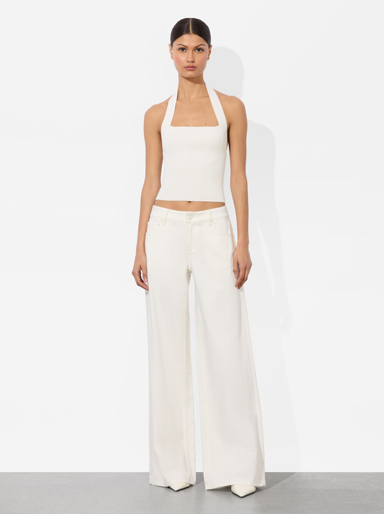 SOFT WHITE-CELLY HALTER TANK