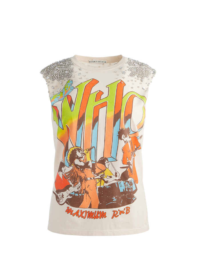 MICAH MUSCLE TANK - NATURAL image 5 - Alice And Olivia