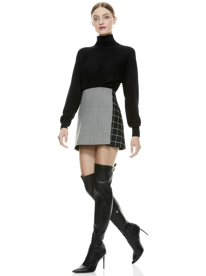 DIA CROPPED SWEATER - BLACK image 5 - Alice And Olivia