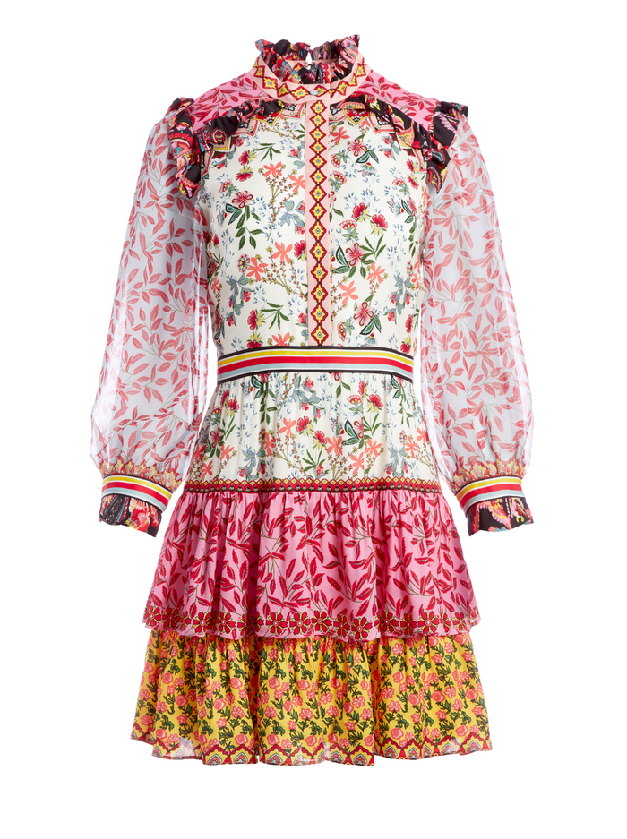 KATHY FLORAL MINI DRESS - MEADOW MAGIC MULTI/COMBO image 5 - Alice And Olivia