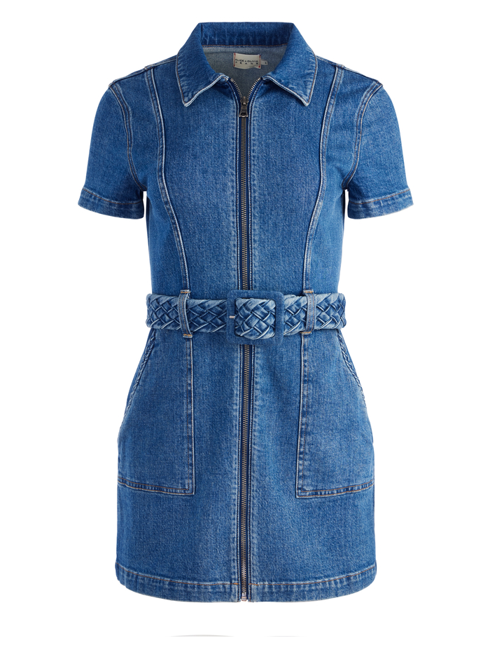 GORGEOUS DENIM DRESS WITH BRAID DETAIL - BEST INTENTIONS image 5 - Alice And Olivia