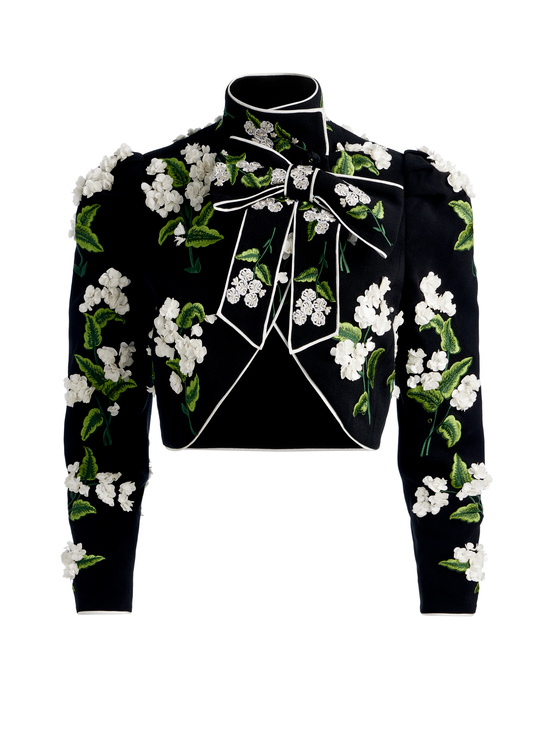 BLACK/OFF WHITE-ADDISON BOW JACKET