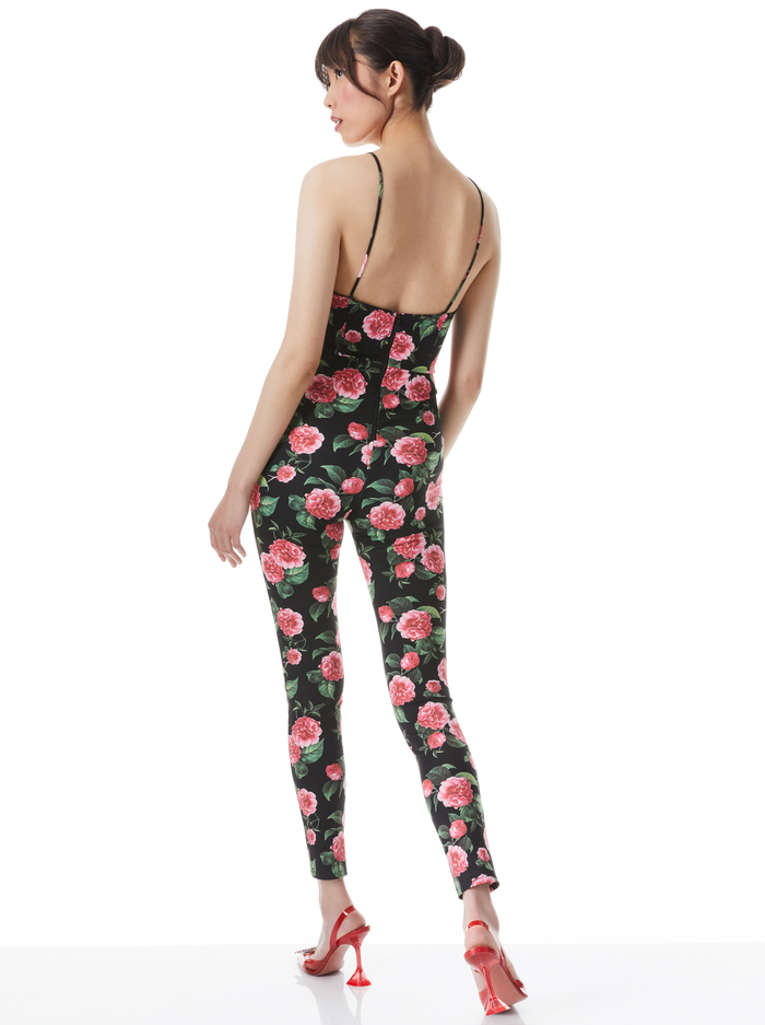 NELDA SPAGHETTI STRAP CATSUIT - CHERI FLORAL image 1 - Alice And Olivia