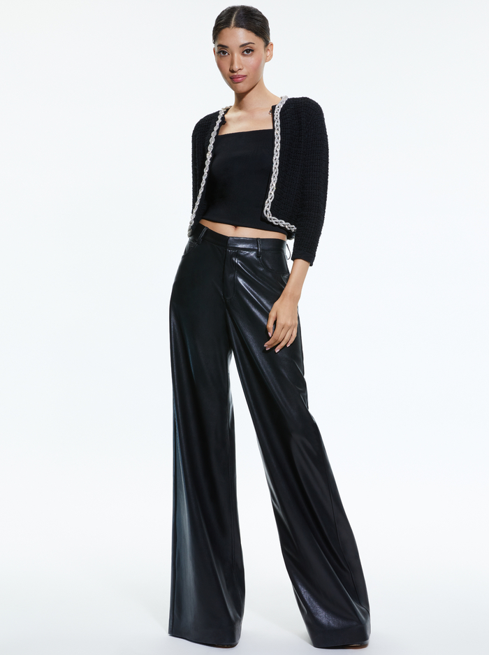 AKIRA EMBELLISHED CARDIGAN - BLACK image 2 - Alice And Olivia