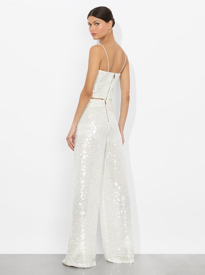 CERESI EMBELLISHED TOP - OFF WHITE/CLEAR image 2 - Alice And Olivia