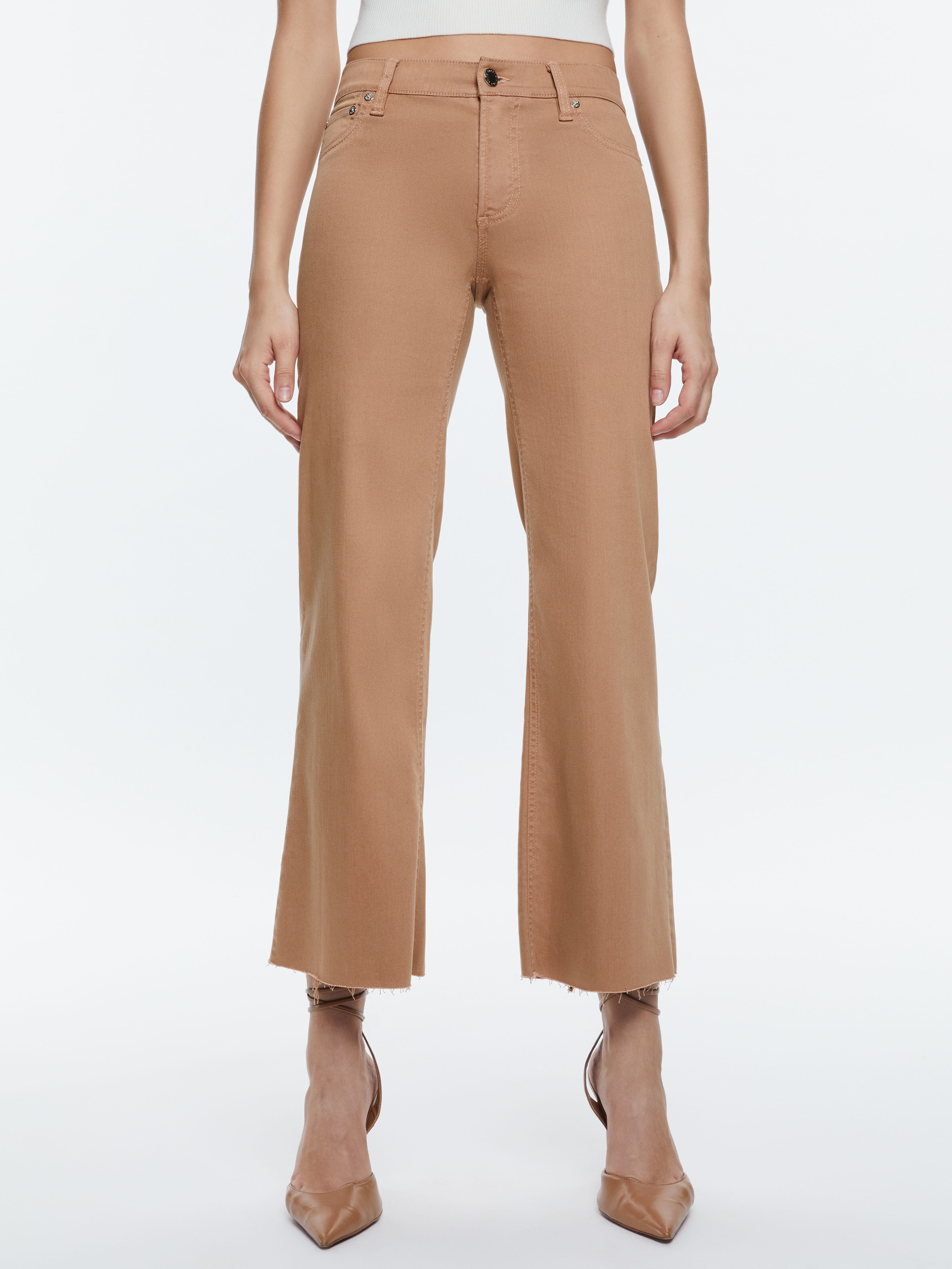 *Alice + Olivia* ローライズフレアデニムパンツ ジーンズ ALICE + OLIVIA JEANS ローライズ フレアジーンズ | THE OUTNET