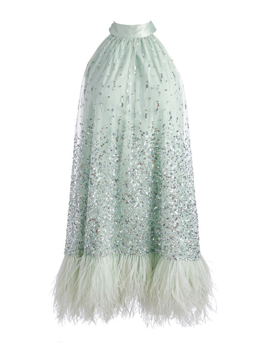 SEA SPRAY-ERNA FEATHER MINI DRESS